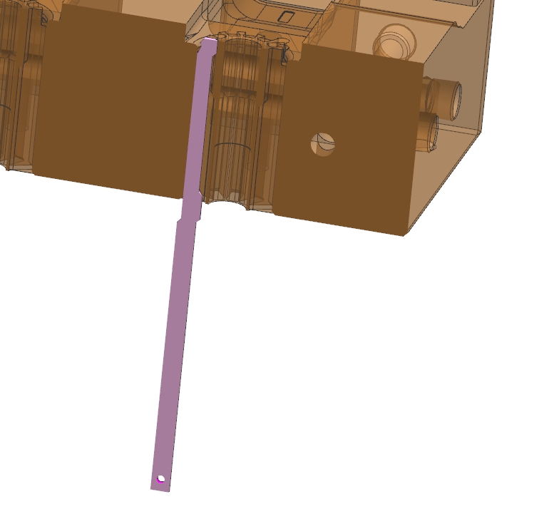 注塑模具擺桿3d